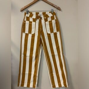Tan & White Striped BDG Carpenter Pants